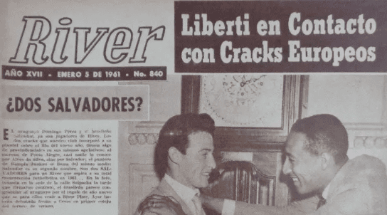 Domingo Pérez y Salvador, ambos extranjeros, presentados como incorporaciones del Más Grande mientras Liberti seguía negociando por más estrellas en Europa. (Foto: Revista River).
