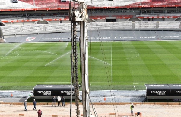La vista de las obras desde la platea San Martín (Foto: Prensa River)