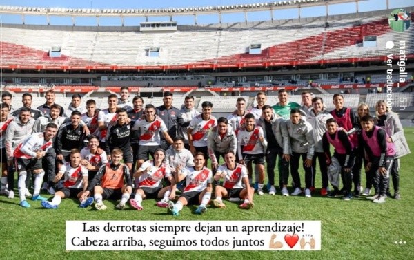 El mensaje de Matías Gallardo en sus redes sociales (Captura Instagram)