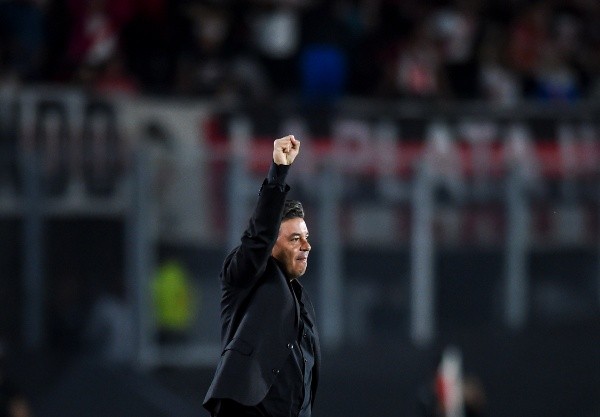 Siempre el puño en alto. Marcelo Gallardo, un ganador por excelencia. (Foto: Getty).