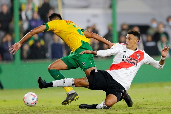 La última vez que River y Defensa se vieron las caras fue en el campeonato pasado y el Millo se impuso por 2-1 con goles de Enzo Fernández y Simón. (Foto: Getty).