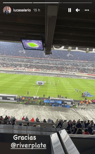 La historia que subió Alario durante el partido.