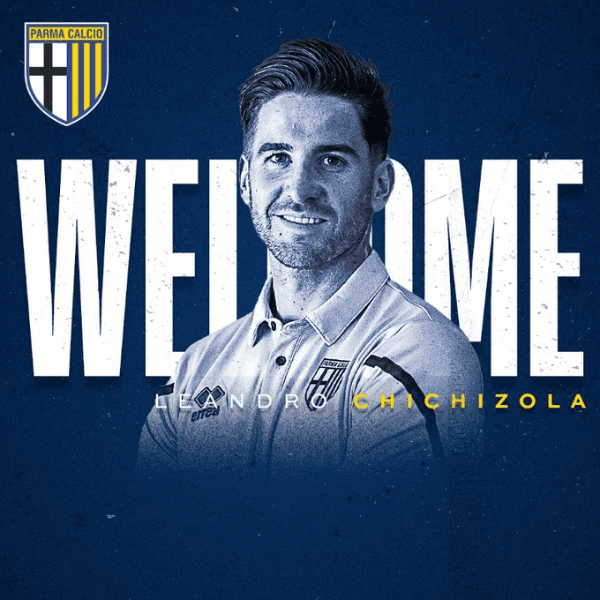 La presentación de Chichizola en el Parma.