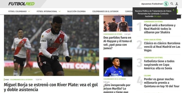 Futbol Red también se hizo eco del gran partido de Borja