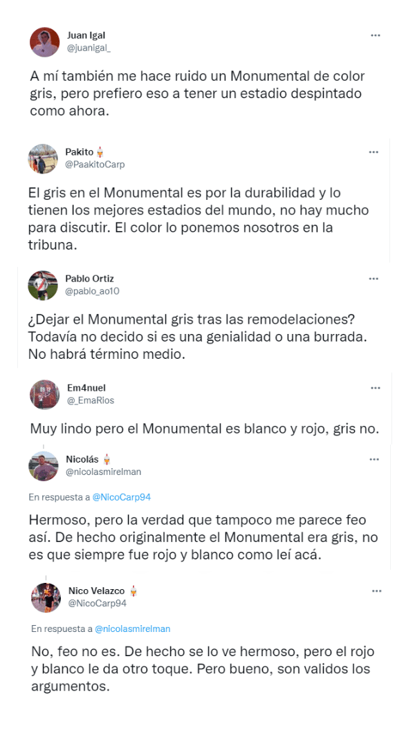 Las opiniones de los hinchas en las redes sociales