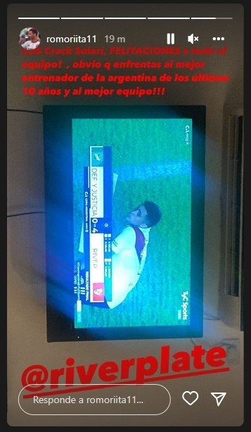 El posteo del uruguayo bancando a Solari y Gallardo