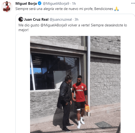 El cruce de mensajes entre Borja y su ex DT