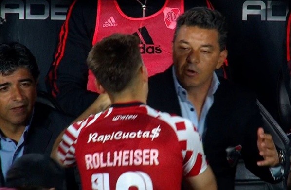 El reencuentro del Muñeco y Rollheiser (Foto: captura de TV)