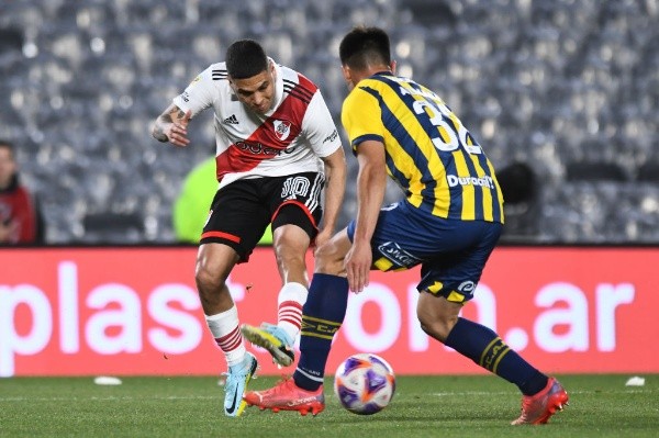El de Rosario Central podría haber sido el último partido de Juanfer con la camiseta de River. (Foto: Getty).