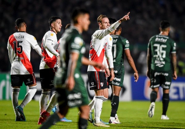 Toto marcó su único tanto en River el pasado 30 de abril por la Copa de la Liga ante Sarmiento. (Foto: Getty).