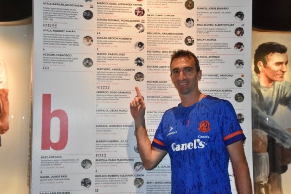 Marcelo Barovero y su historia en el Museo (Foto: Prensa River)