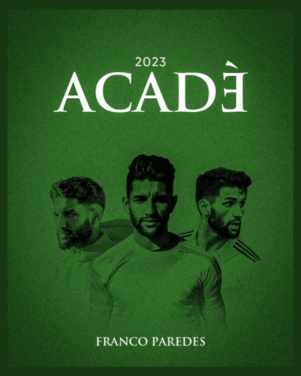 Así presentaron a Franco Paredes en Racing de Montevideo.