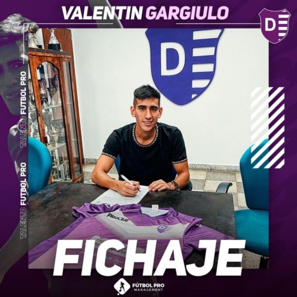 Gargiulo firmó su contrato con Dálmine por una temporada.