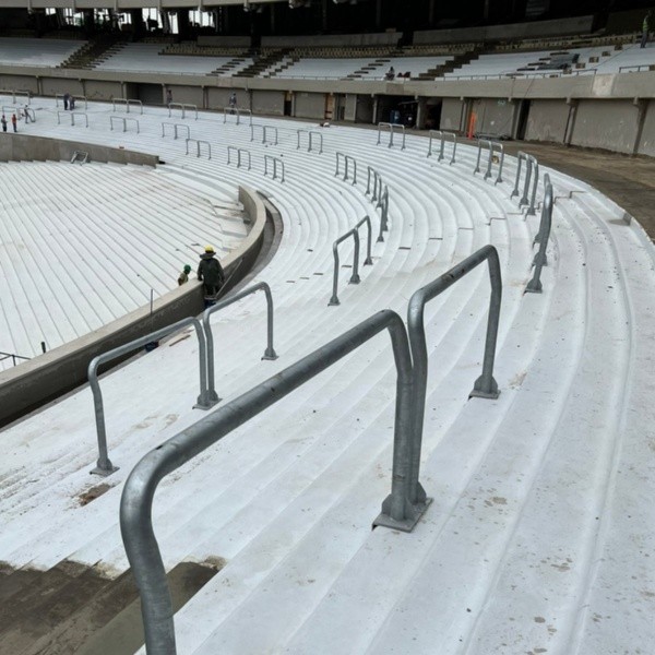 La Centenario Baja, con los paravalanchas listos (Foto: Prensa River)