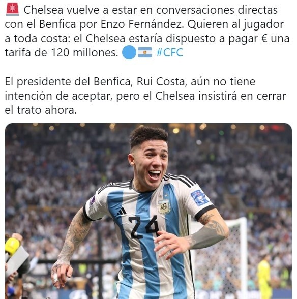 Fuente: @FabrizioRomano (Twitter)