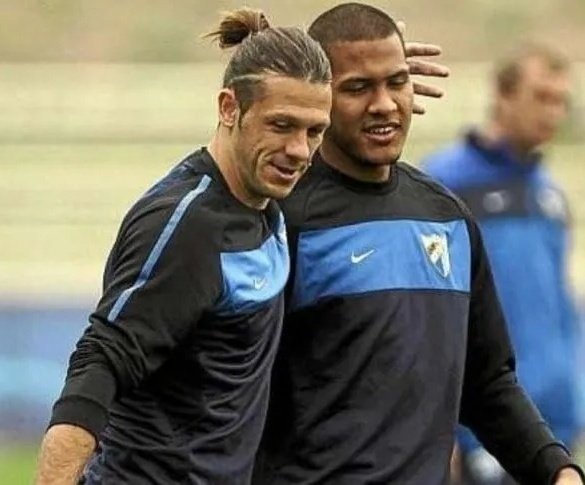 Demichelis y Rondón fueron compañeros en Málaga.