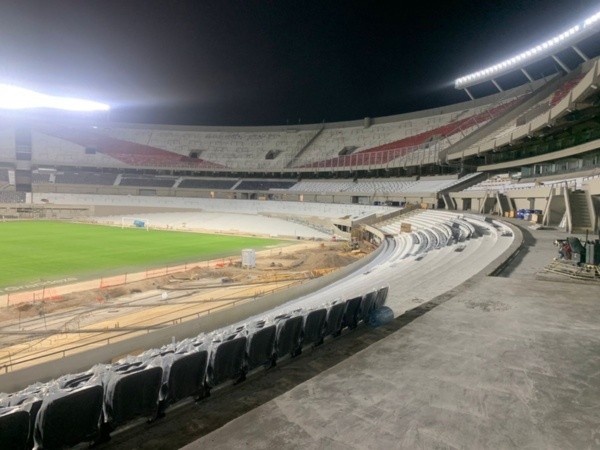 La Belgrano Baja va tomando forma y color (Foto: @ObrasRiverPlate)