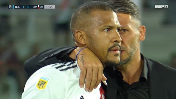 Rondón reemplazó a Borja en su debut en River.