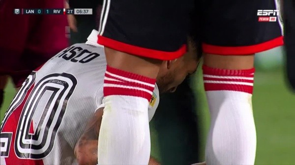 Milton no pudo completar el partido en La Fortaleza.