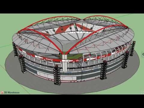Techo al estilo del Estadio Da Luz, la cancha del Benfica en Portugal.