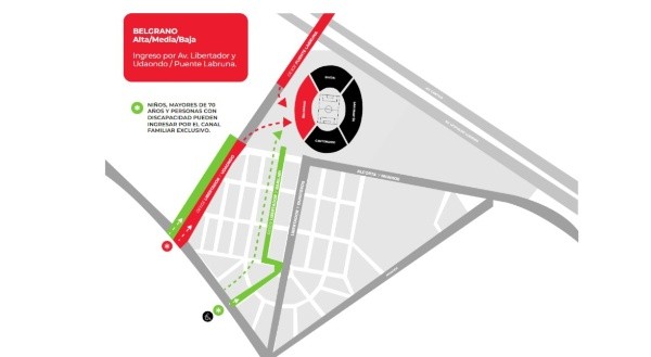 Acceso a la tribuna Belgrano (Foto: Prensa River)